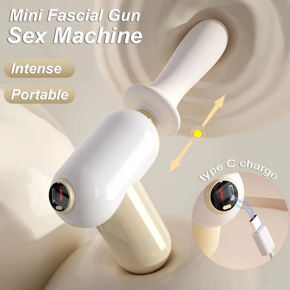 Sex Toys for Women Thrusting Dildo Vibrator Sexy Mini Fascial Gun Machine Vaginal Stimulation Female Masturbation Adult Supplies