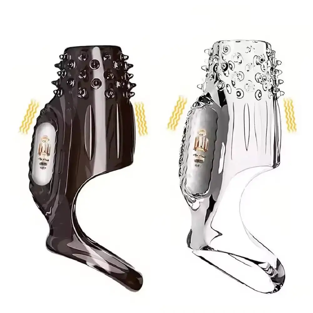 Vibrating Cock Ring for Men Silicone Penis Vibrator Intense Mens Vibrator Longer Harder Stronger Erection Adult Sex Toy for Men