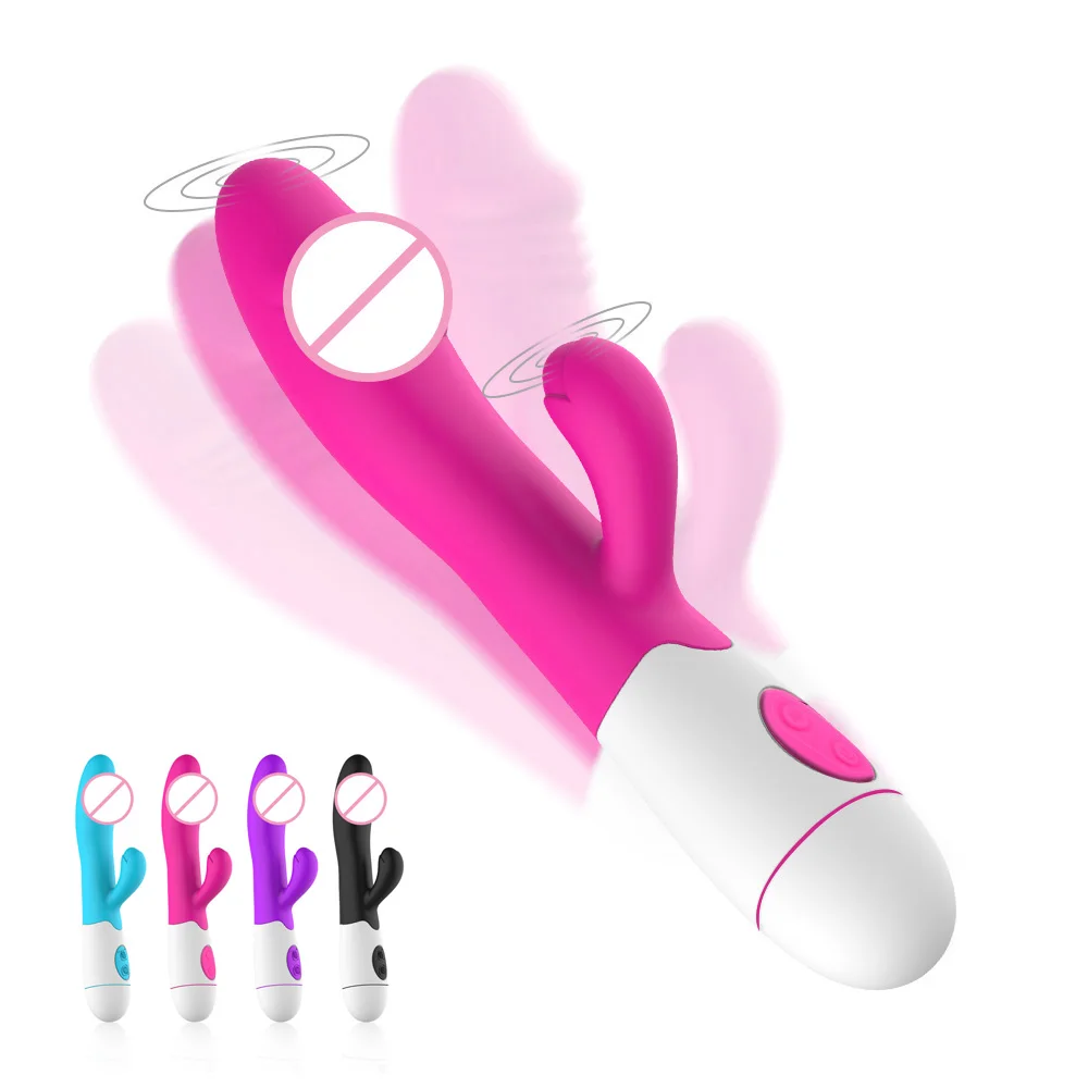 Vibrators For Women 30 Frequency Dual Vibrating Erotic Sex Toys Dildo Rabbit Vibrator Anal Vagina Massage G-spot Masturbator