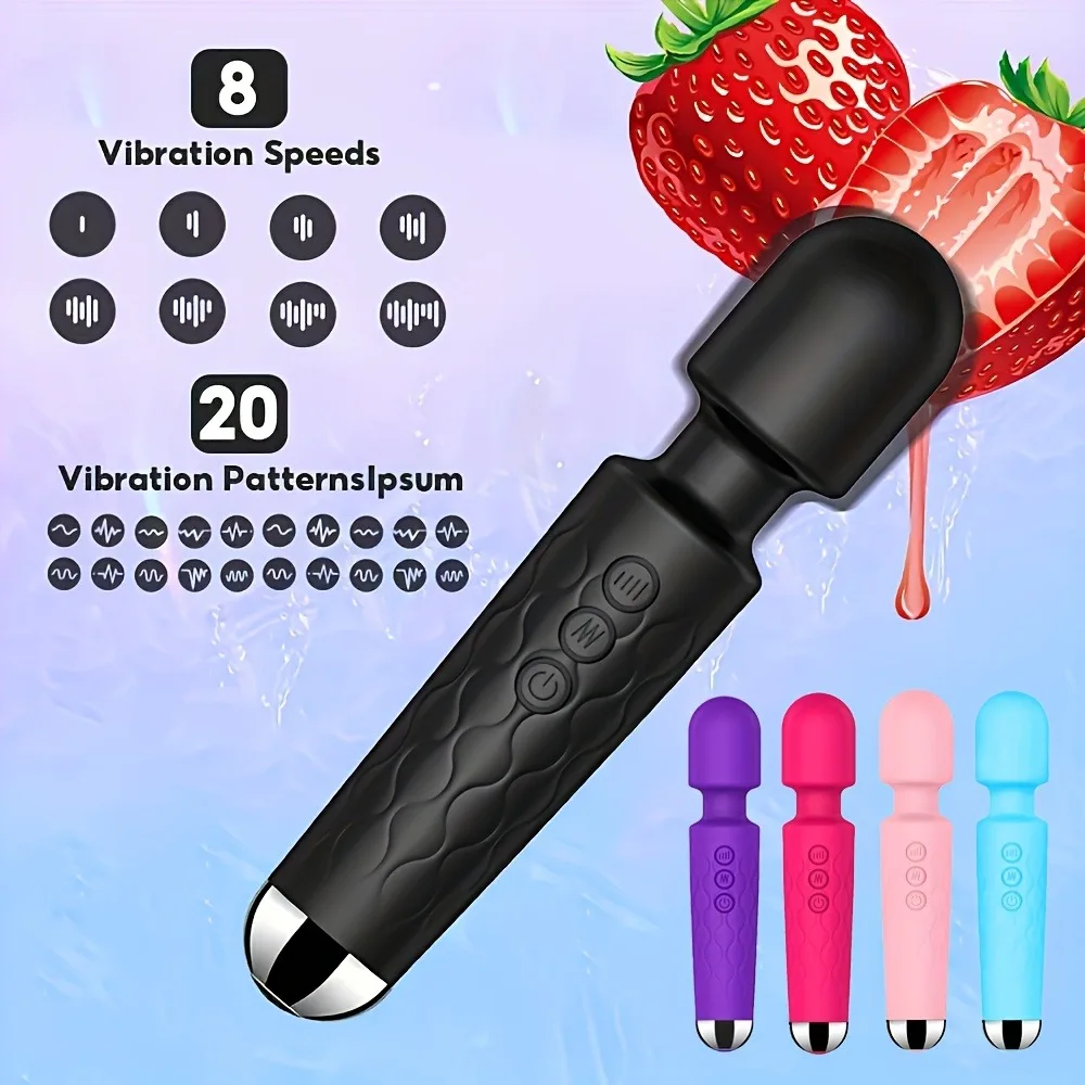Sexy Vibrators Clitoral Vibrator 20 Modes Vibration Frequency Powerful Personal Massager Wand Vibrator Adult Sex Toys for Female